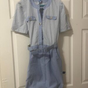 Blue Striped Women's Dress